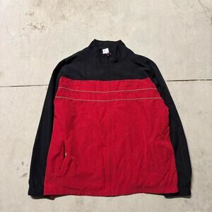 Men’s Red Reebok Jacket Performance Windbreaker Lightweight Size Large